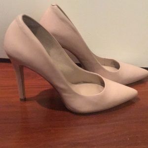 Nude Leather Heels